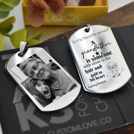 A grandather is someone-Grandpa +Personalized Photo