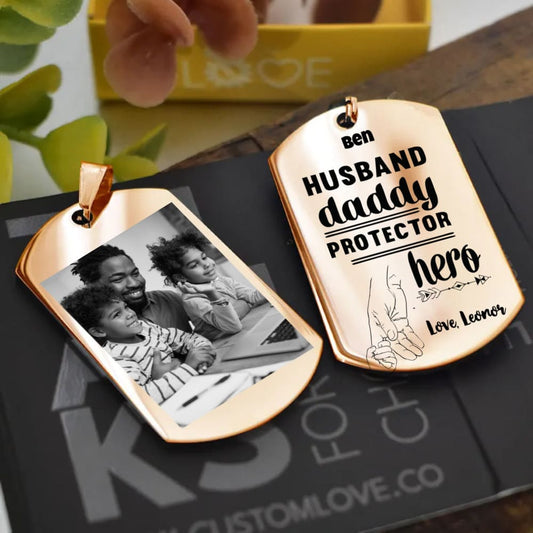 Husband- Dad +Personalized Photo