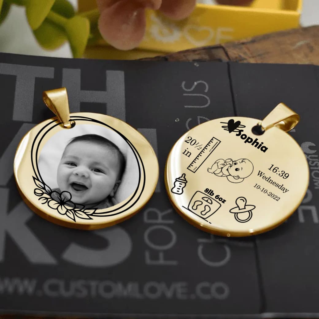 Baby Circle Gold - Personalized Photo