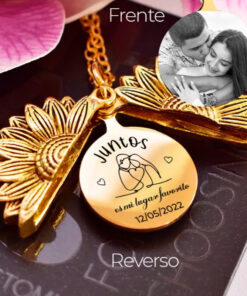 Dije Girasol + (Foto Personalizada)