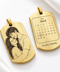 Couple Line Art Keychain — Signature