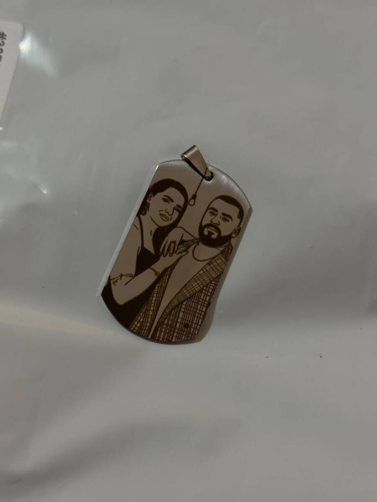 Customer photo of their personalized keychain